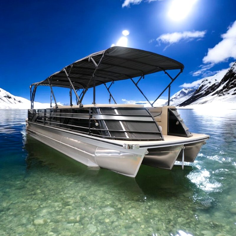 32ft Pontoon Party Boat Boat Tents Equipped with Bluetooth MP3 Player Outboard Engine Yacht 450hp
